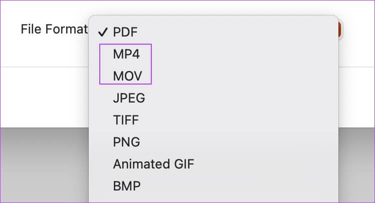 select-file-format-export-powerpoint-mac-748x406 كيفية تحويل ملف PowerPoint إلى فيديو على Mac و Windows