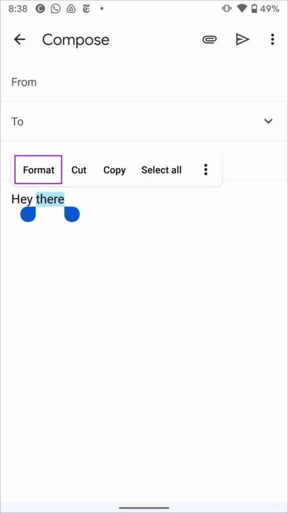 select-format-in-gmail-576x1024-1-576x1024 كيفية تغيير نمط الخط في Gmail على الويب والجوال