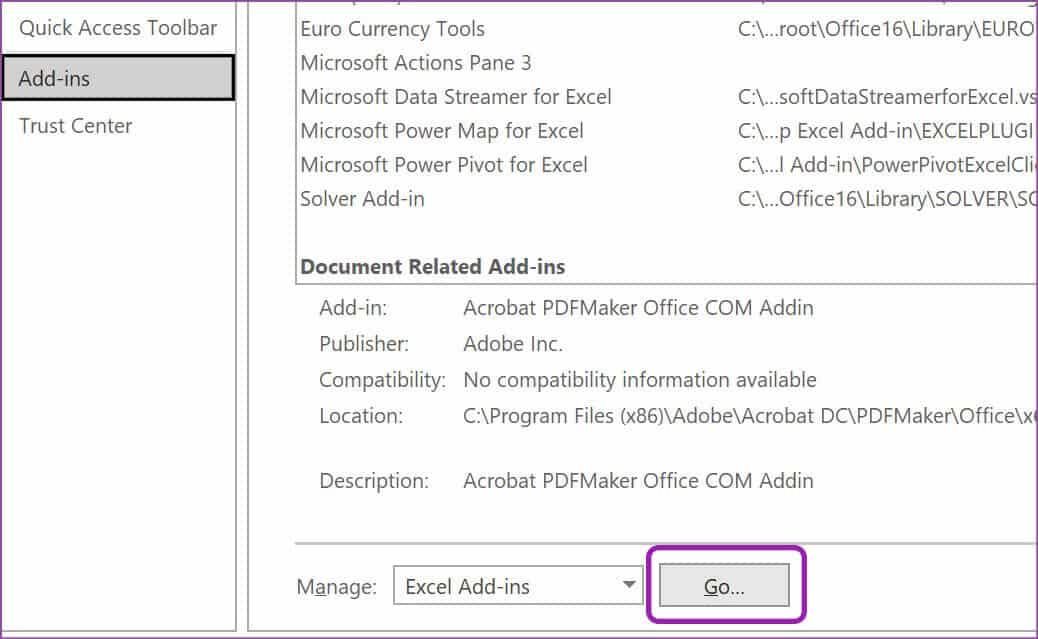 select-go-1038x639 أفضل 9 طرق لإصلاح فتح مستند فارغ في Microsoft Excel