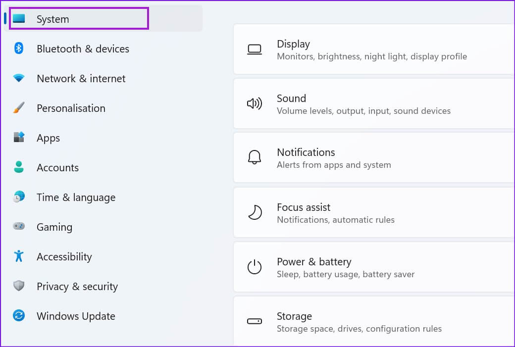 select-system-in-windows-settings-1040x701 أفضل 8 طرق لإصلاح بطئ Windows 11 بعد التحديث