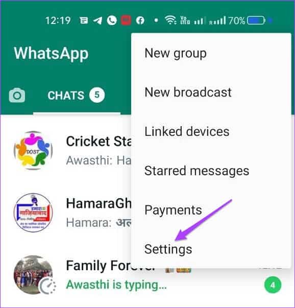 settings-whatsapp-android-578x603 كيفية إرسال تفاعلات الرسائل على WhatsApp باستخدام رموز تعبيرية مختلفة
