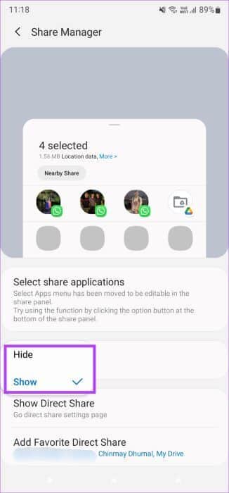 share-menu-13-326x700 كيفية تخصيص قائمة المشاركة على هواتف Samsung Galaxy