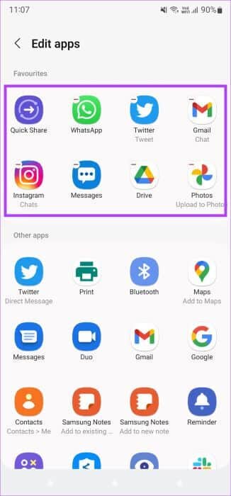 share-menu-9-1-326x700 كيفية تخصيص قائمة المشاركة على هواتف Samsung Galaxy
