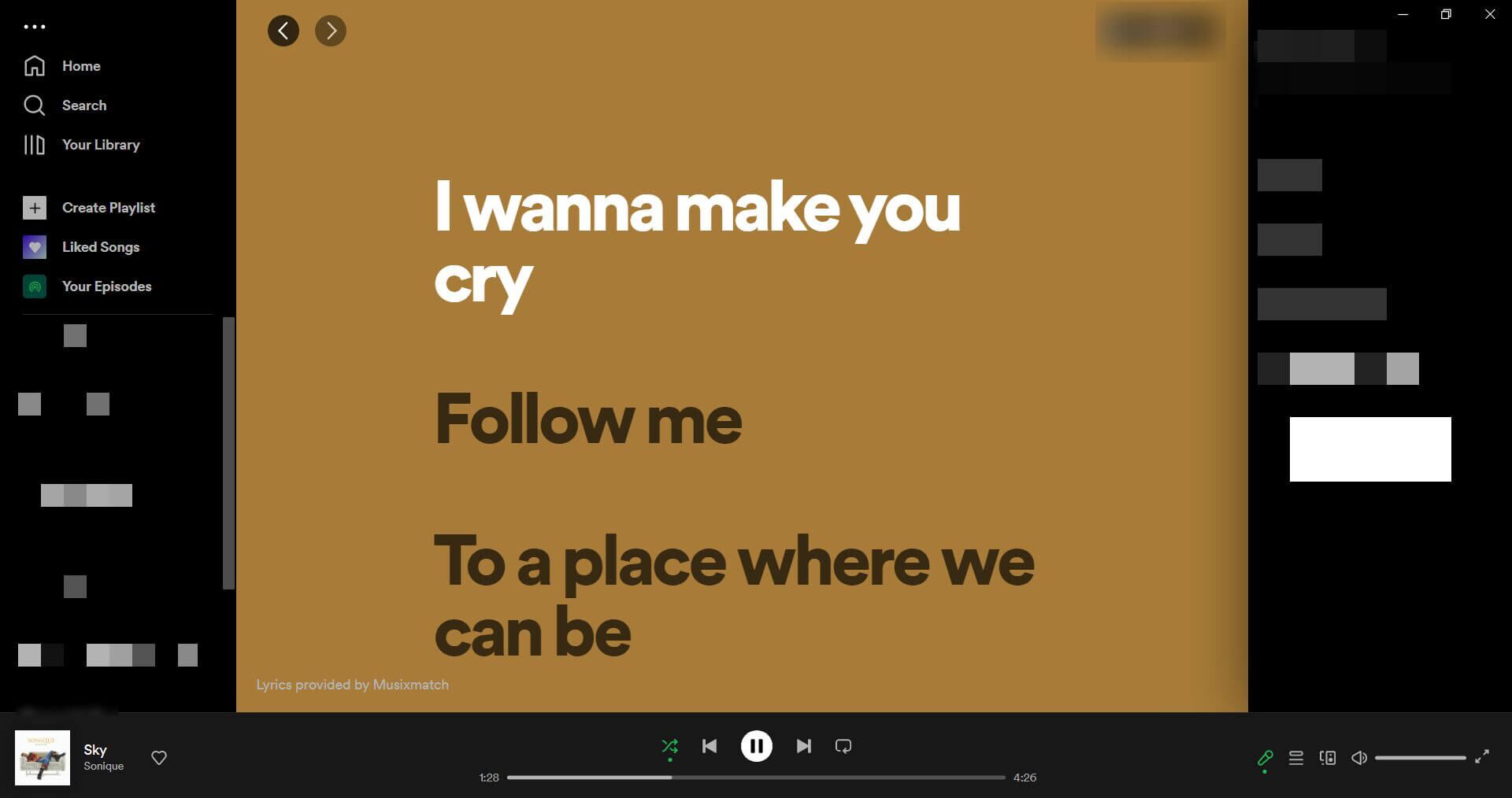 spotify-lyrics-desktop-lyrics-view-1-1920x1014 كيفية عرض كلمات الأغاني على Spotify على الهاتف المحمول وسطح المكتب
