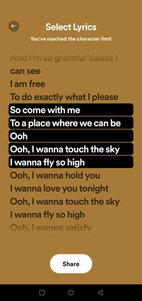 spotify-lyrics-highlight-text-485x1024-1-485x1024 كيفية عرض كلمات الأغاني على Spotify على الهاتف المحمول وسطح المكتب