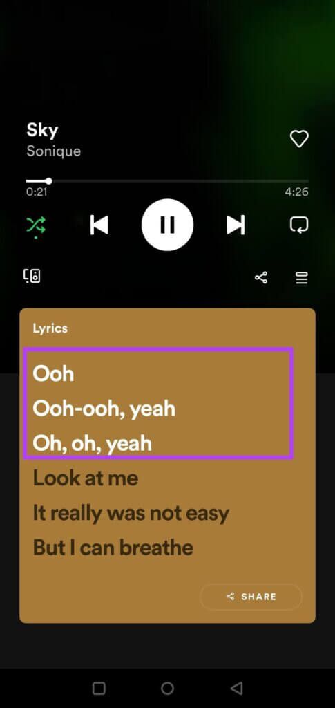 spotify-lyrics-playing-485x1024-1-485x1024 كيفية عرض كلمات الأغاني على Spotify على الهاتف المحمول وسطح المكتب