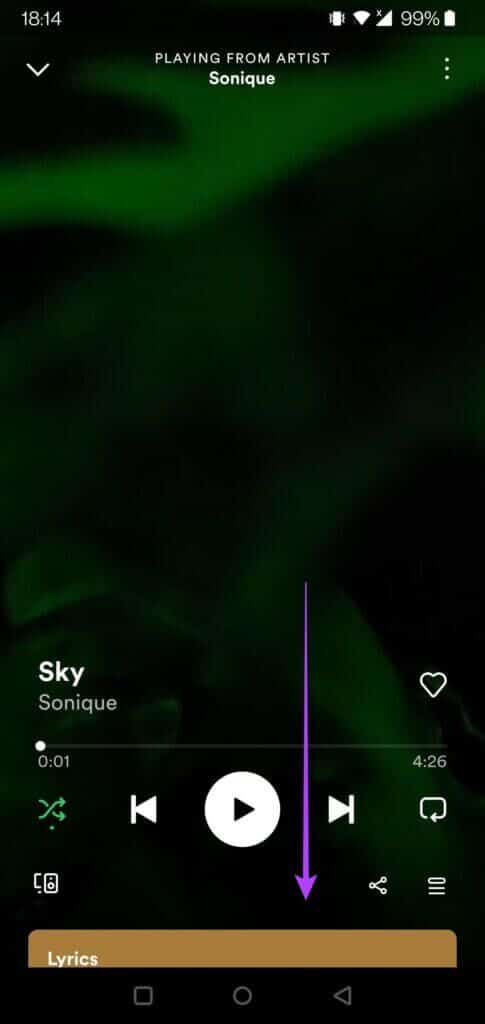 spotify-lyrics-song-view-485x1024-1-485x1024 كيفية عرض كلمات الأغاني على Spotify على الهاتف المحمول وسطح المكتب