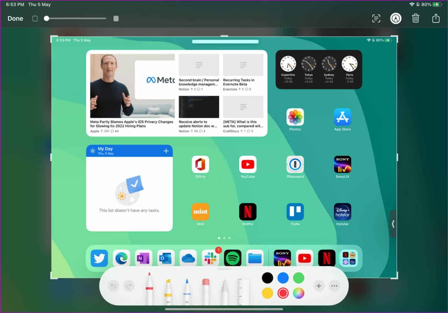 take-screenshots-with-apple-pencil-1536x1073-1-1536x1073 أفضل 8 ميزات مخفية في Apple Pencil يجب عليك استخدامها
