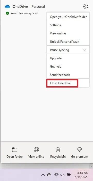 troubleshooting-onedrive-sync-issues-close-361x699 كيفية استكشاف مشكلات مزامنة OneDrive وإصلاحها