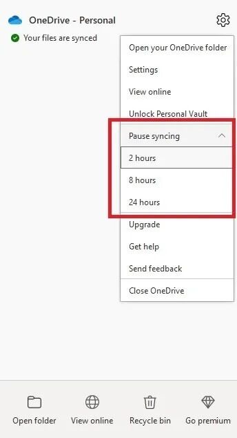 troubleshooting-onedrive-sync-issues-pause-sync-344x634 كيفية استكشاف مشكلات مزامنة OneDrive وإصلاحها