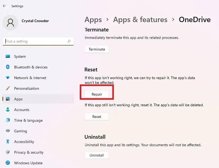 troubleshooting-onedrive-sync-issues-repair-repair-700x539 كيفية استكشاف مشكلات مزامنة OneDrive وإصلاحها