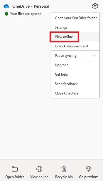 troubleshooting-onedrive-sync-issues-view-online-351x615 كيفية استكشاف مشكلات مزامنة OneDrive وإصلاحها