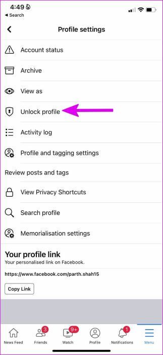 unlock-facebook-profile-on-mobile-1-323x700 كيفية قفل ملف تعريف Facebook على الهاتف المحمول والويب