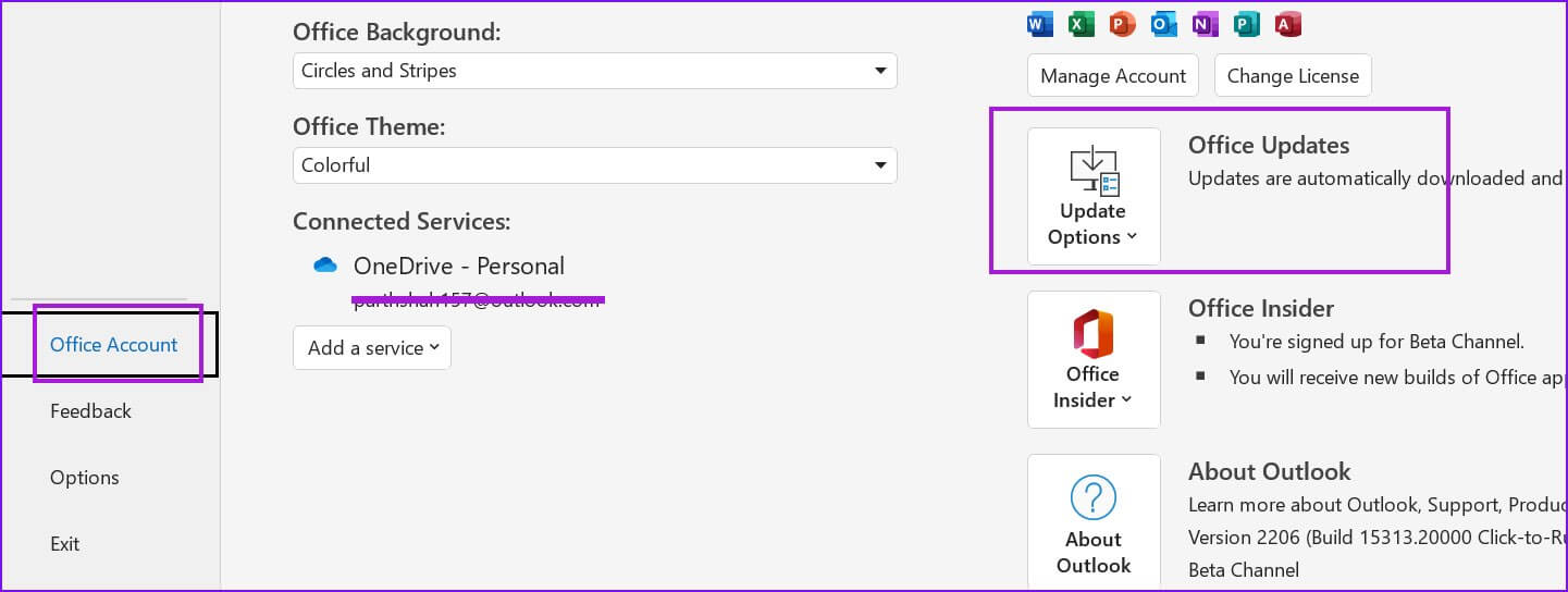 update-outlook-on-windows--1441x544 أفضل 8 طرق لإصلاح عدم استجابة Outlook عند محاولة الطباعة