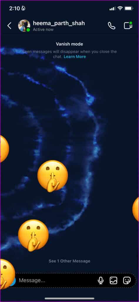 vanish-mode-enabled-in-instagram-473x1024-1-473x1024 كيفية إرسال رسائل صامتة ومختفية على Instagram