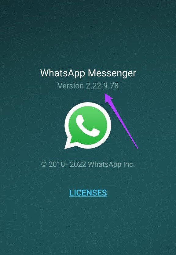 whatsapp-version-info-android--576x836 كيفية إرسال تفاعلات الرسائل على WhatsApp باستخدام رموز تعبيرية مختلفة
