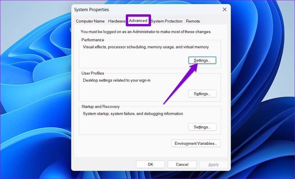 Advanced-System-Settings-1006x612 أفضل 7 طرق لإصلاح خطأ نفاد ذاكرة الكمبيوتر في Windows 10 و Windows 11