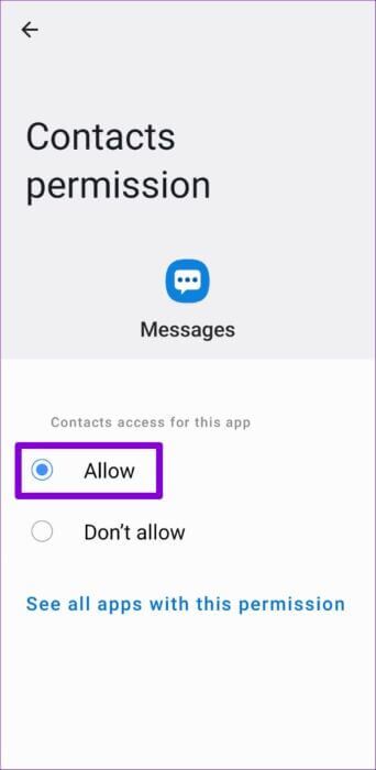 Allow-Samsung-Messages-App-Permissions-500x1024-1-342x700 إصلاح استمرار تطبيق رسائل Samsung في التوقف