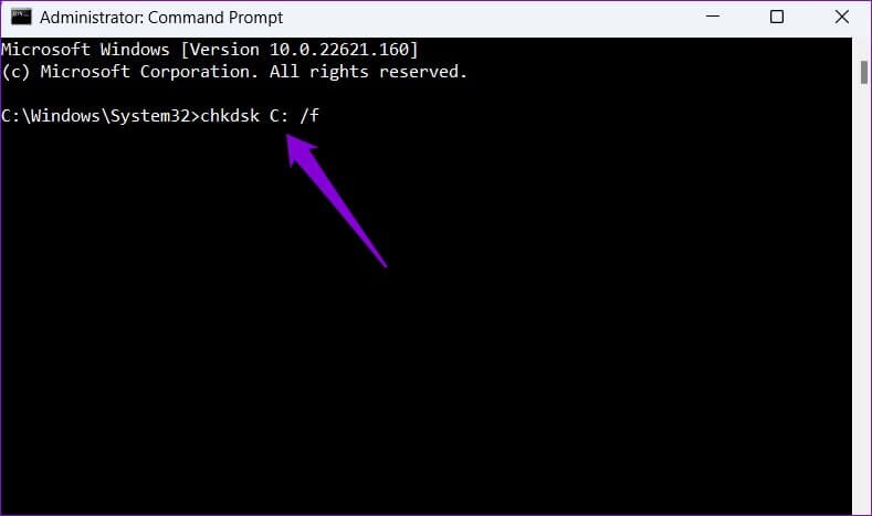 Chkdsk-Commands-789x467 أفضل 7 طرق لإصلاح خطأ نفاد ذاكرة الكمبيوتر في Windows 10 و Windows 11
