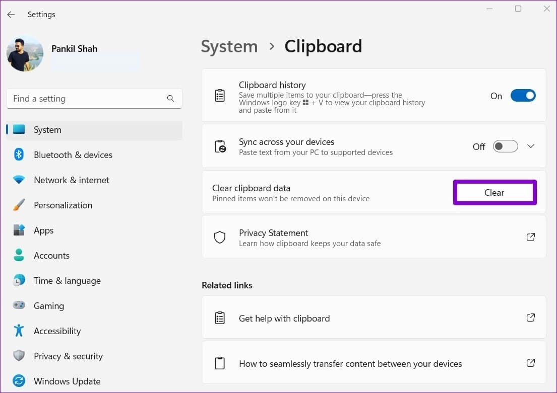 أهم 6 طرق لإصلاح عدم عمل الحافظة Clipboard في Windows 11 - %categories