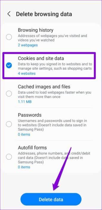 Clear-Cookies-in-Samsung-Internet-Browser-500x1024-1-342x700 أفضل 6 طرق لإصلاح استمرار متصفح الإنترنت من Samsung في الفتح تلقائيًا