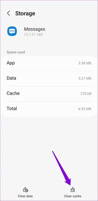 Clear-Samsung-Messages-App-Cache-500x1024-1-342x700 إصلاح استمرار تطبيق رسائل Samsung في التوقف