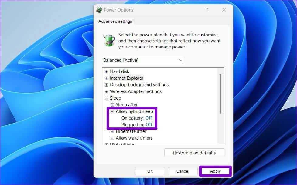 Disable-Hybrid-Sleep-on-Windows-978x611 أفضل 6 طرق لإصلاح عدم عمل وضع السكون على Windows 11