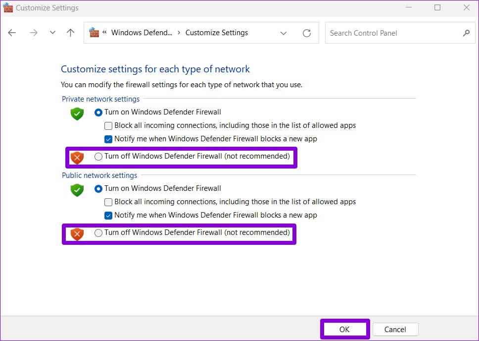 Disable-Windows-Defender-Firewall-968x688 كيفية إصلاح الخطأ 0x8007003B على Windows 10 و Windows 11