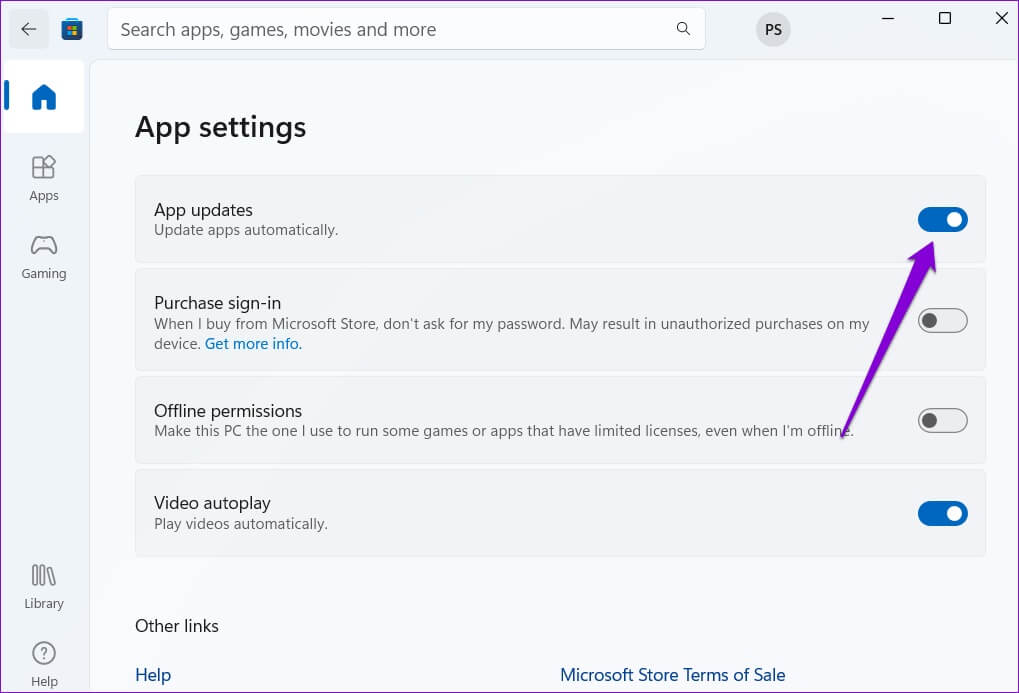 Enable-Automatic-App-Updates-on-Microsoft-Store-1019x693 إصلاح عدم تحديث تطبيقات متجر Microsoft تلقائيًا