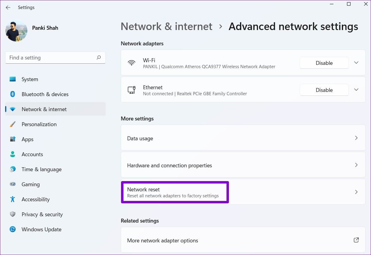 Network-Reset-5-1235x849 أفضل 7 طرق لإصلاح وضع الطائرة باللون الرمادي على Windows 10 و Windows 11