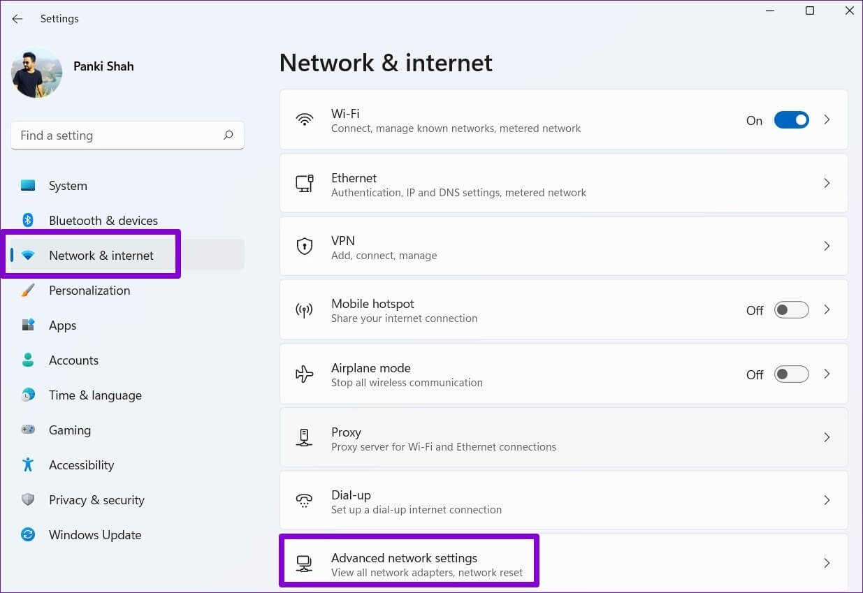 Network-and-Internet-1-1235x849 أفضل 7 طرق لإصلاح وضع الطائرة باللون الرمادي على Windows 10 و Windows 11