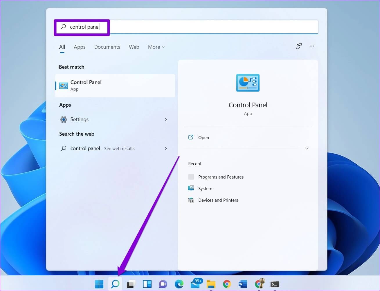 Open-Control-Panel-11-1309x1004 أفضل 7 طرق لإصلاح خطأ نفاد ذاكرة الكمبيوتر في Windows 10 و Windows 11