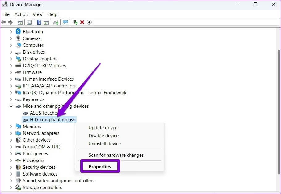 Open-Mouse-Properties-1-910x630 أفضل 6 طرق لإصلاح عدم عمل وضع السكون على Windows 11