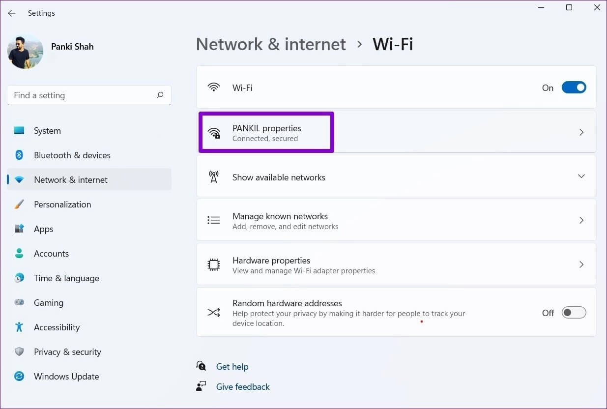 Open-WiFi-Properties-3-1235x832 إصلاح عدم تحديث تطبيقات متجر Microsoft تلقائيًا