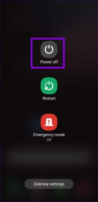 Power-Menu-on-Samsung-Phone-500x1024-1-500x1024-e1656083297359 إصلاح استمرار تطبيق رسائل Samsung في التوقف