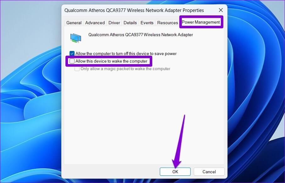 Prevent-Network-Adapter-From-Waking-Windows-906x582 أفضل 6 طرق لإصلاح عدم عمل وضع السكون على Windows 11