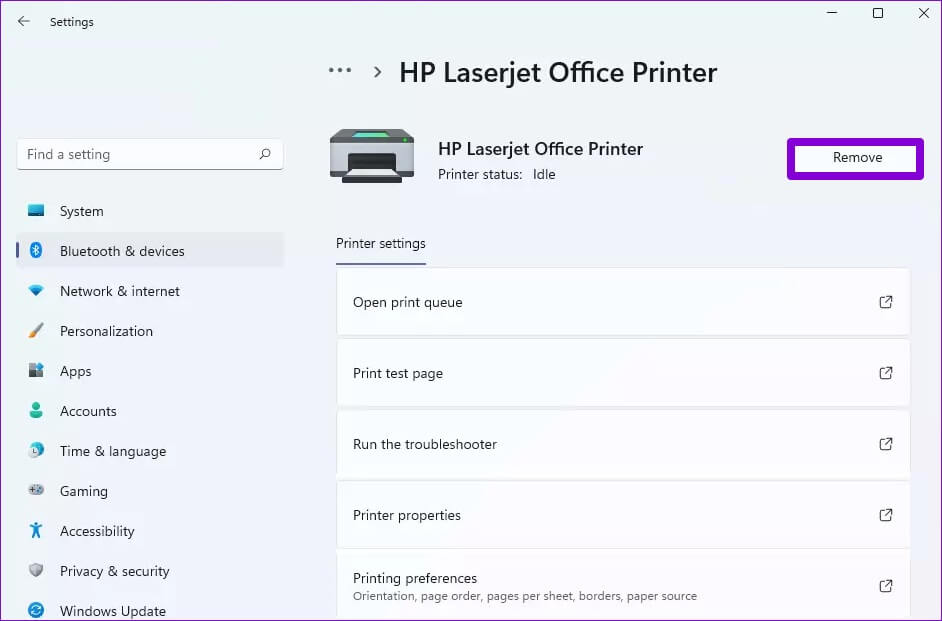 Remove-Printer-from-Windows-1-942x621 أفضل 6 طرق لإصلاح استمرار خدمة التخزين المؤقت للطباعة في التوقف على Windows 10 و Windows 11