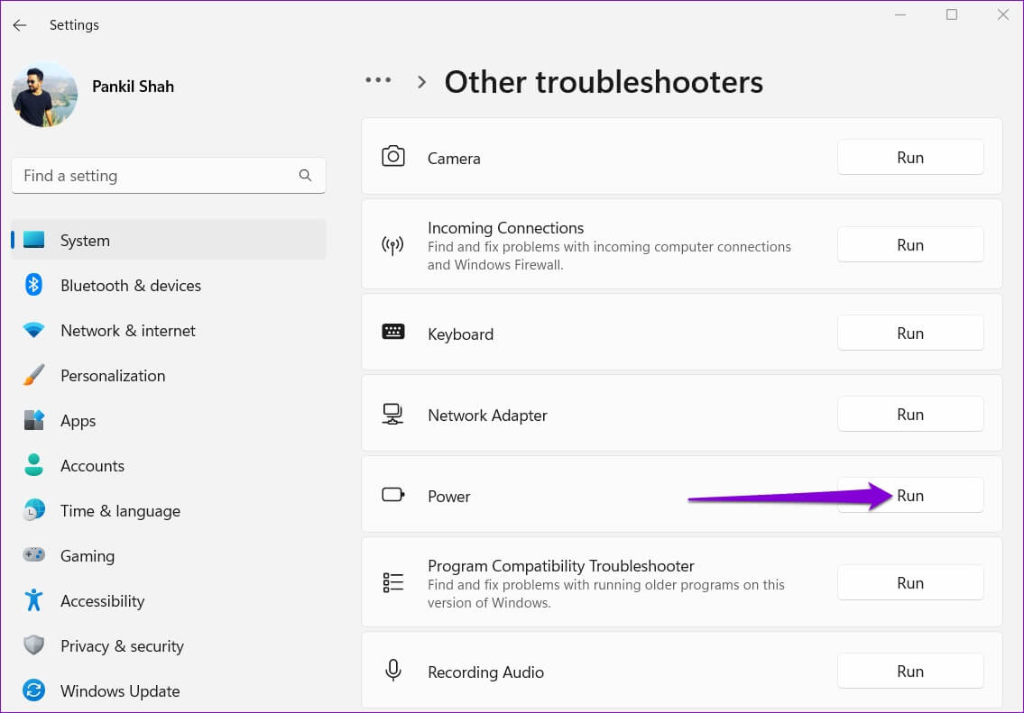 Run-Power-Troubleshooter-on-Windows-1-1135x791 أفضل 6 طرق لإصلاح عدم عمل وضع السكون على Windows 11