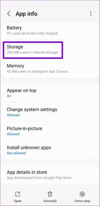 Samsung-Internet-Browser-Storage-500x1024-1-342x700 أفضل 6 طرق لإصلاح استمرار متصفح الإنترنت من Samsung في الفتح تلقائيًا