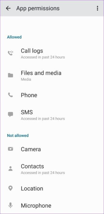Samsung-Messages-Permissions-500x1024-1-342x700 إصلاح استمرار تطبيق رسائل Samsung في التوقف