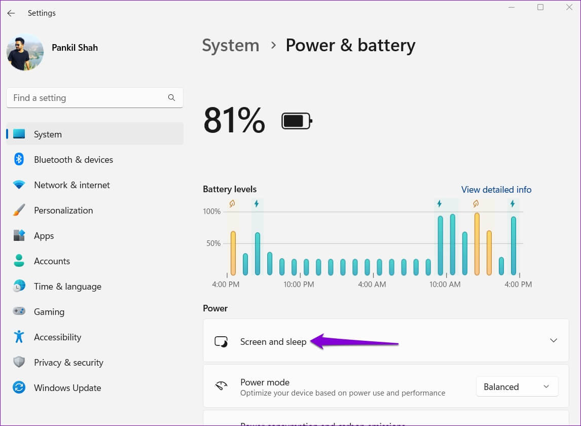 Screen-and-Sleep-Settings-on-Windows-1-1146x840 أفضل 6 طرق لإصلاح عدم عمل وضع السكون على Windows 11