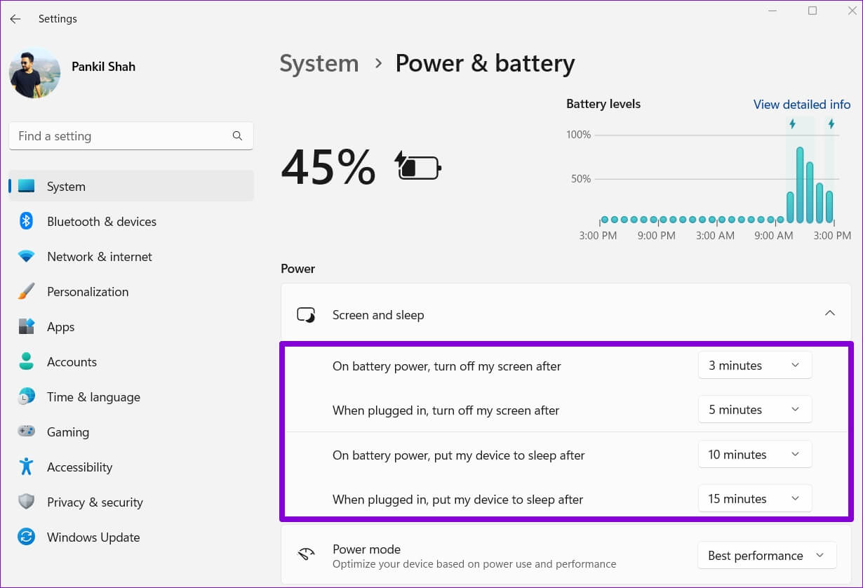 Sleep-Mode-Settings-1-1230x838 أفضل 6 طرق لإصلاح عدم عمل وضع السكون على Windows 11