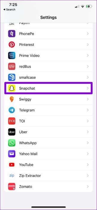 Snapchat-Settings-on-iPhone-324x700 أفضل 7 طرق لإصلاح خطأ تعذر الاتصال في Snapchat