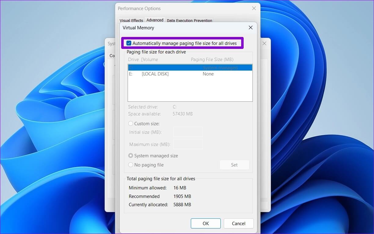 Virtual-Memory-on-Windows-1225x766 أفضل 7 طرق لإصلاح خطأ نفاد ذاكرة الكمبيوتر في Windows 10 و Windows 11
