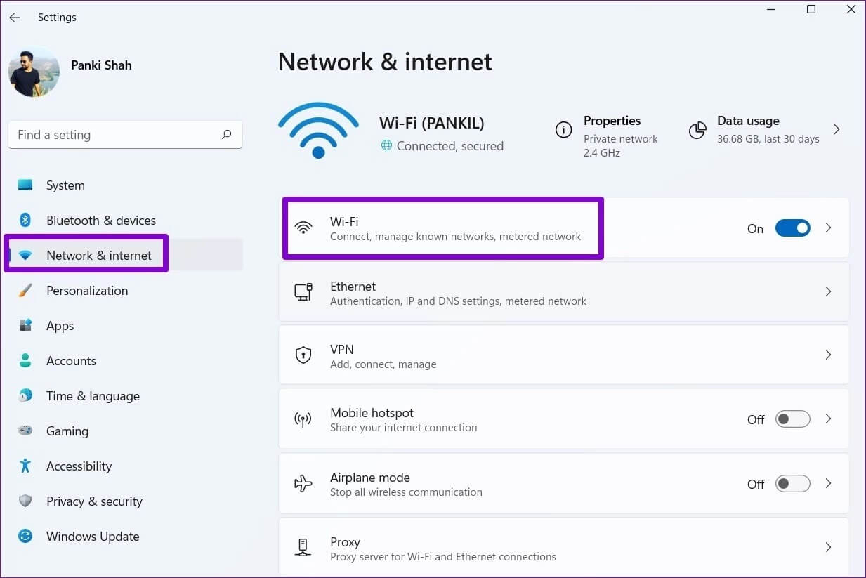 WiFi-Settings-on-Windows-11-4-1233x823 إصلاح عدم تحديث تطبيقات متجر Microsoft تلقائيًا