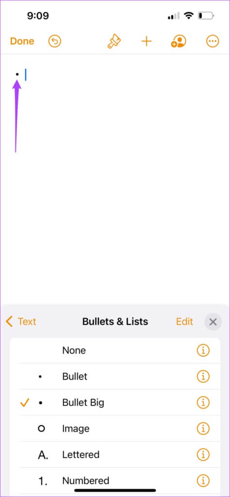 add-lists-in-pages-app-on-iphone-474x1024-1-474x1024 كيفية إدراج وتخصيص القوائم في صفحات Apple