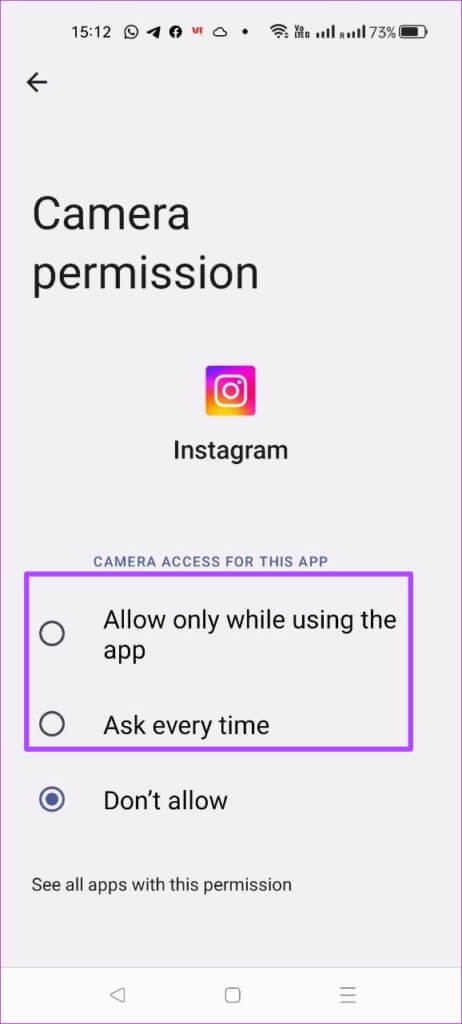 allow-camera-access-instagram-android-462x1024-1-462x1024 طرق إصلاح عدم عمل كاميرا قصة Instagram