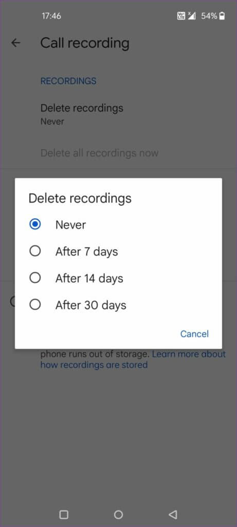 auto-delete-recording-461x1024-1-461x1024 كيفية تسجيل المكالمات على هواتف OnePlus