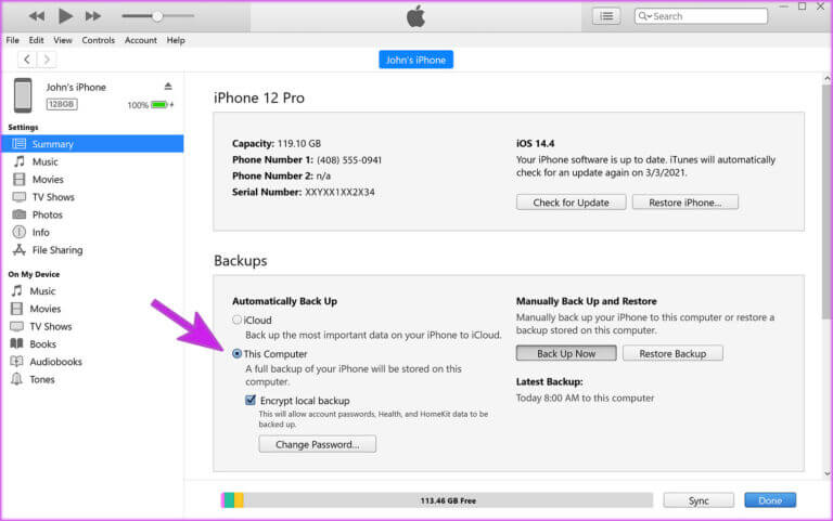 backup-whatsapp-in-iTunes-768x481-1-768x481 كيفية حذف WhatsApp Backup من iCloud Storage على iPhone