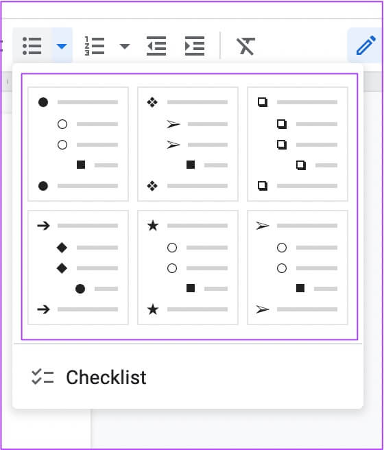 bulleted-list-google-docs-560x656 كيفية إنشاء وتخصيص نقاط التعداد في مستندات Google